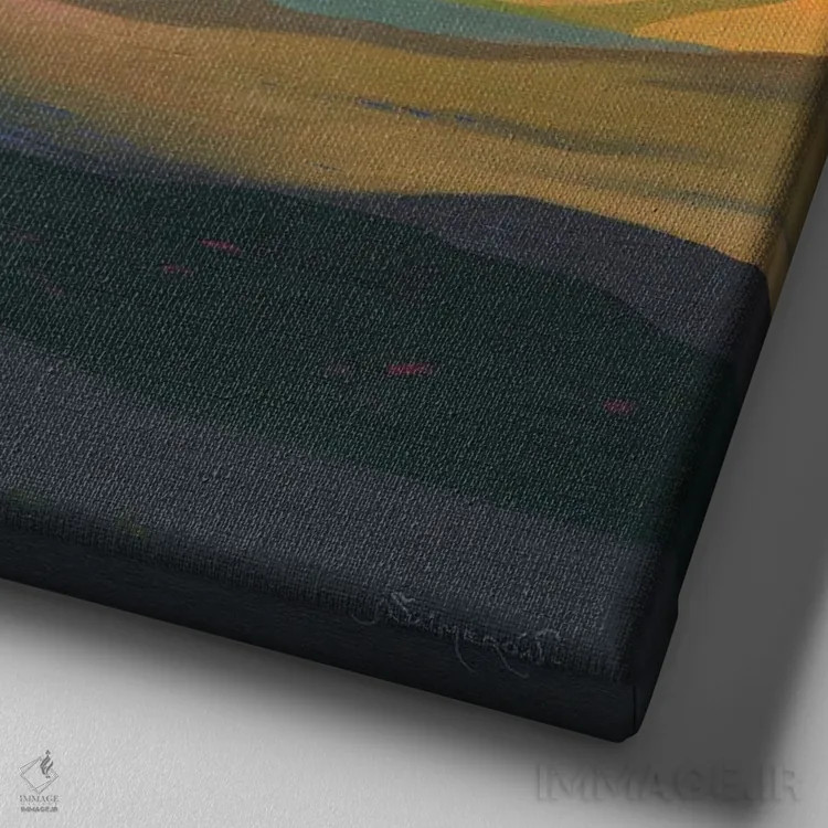 تابلو خورشید ۲ اثر بنیتو سالمرون - نمای نزدیک بافت بوم