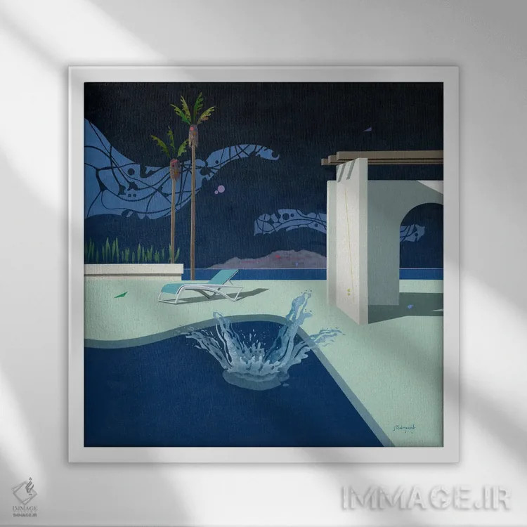 تابلو آرامش ۳ اثر بنیتو سالمرون - نمای قابدار سفید