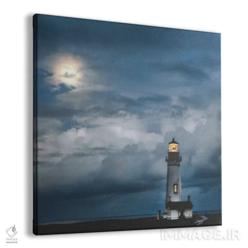 تابلو فانوس دریایی زیر نور ماه اثر دی. برت - نمای پرسپکتیو محصول