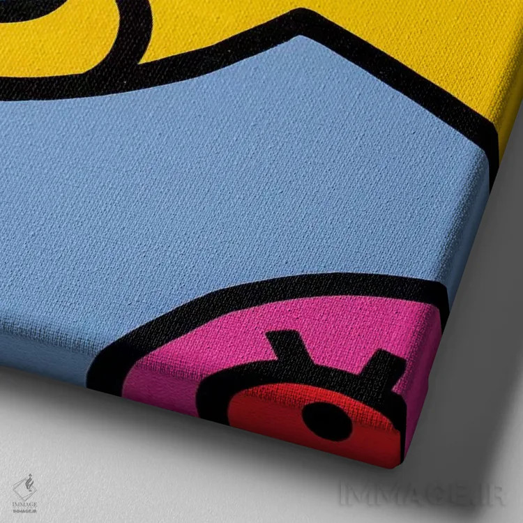 تابلو ماهی کوچک ۱ (نقاشی) اثر بیلی آرتیست - نمای نزدیک بافت بوم