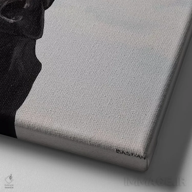 تابلو گاو کمربنددار هلندی اثر کلارا باستین - نمای نزدیک بافت بوم