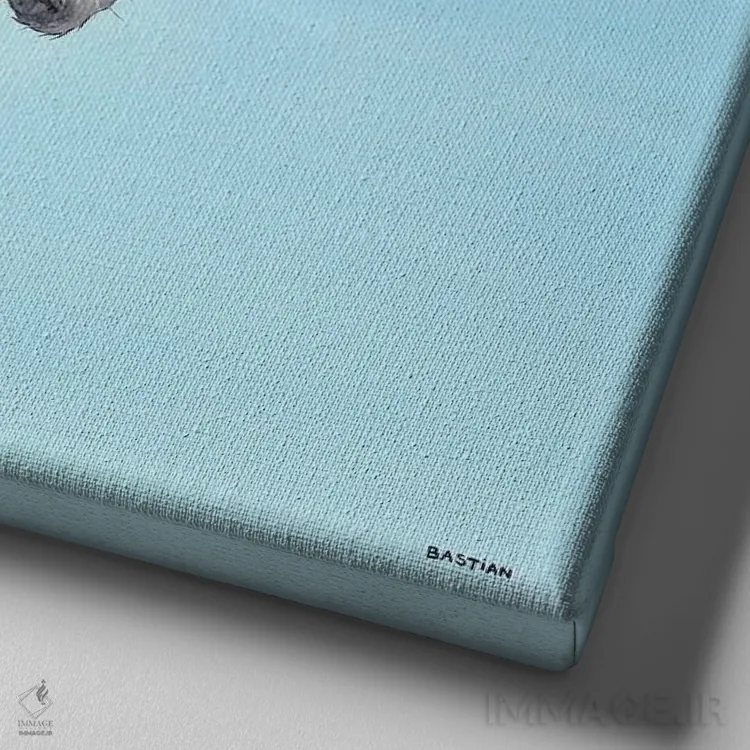 تابلو گرترود (اسم خاص) اثر کلارا باستین - نمای نزدیک بافت بوم