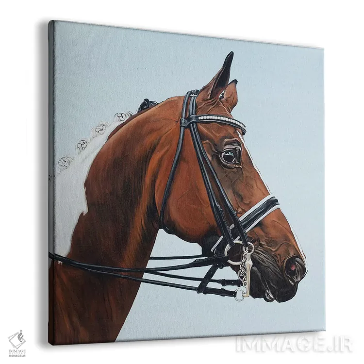 تابلو اسب تابینو (نژاد) اثر کلارا باستین - نمای پرسپکتیو محصول