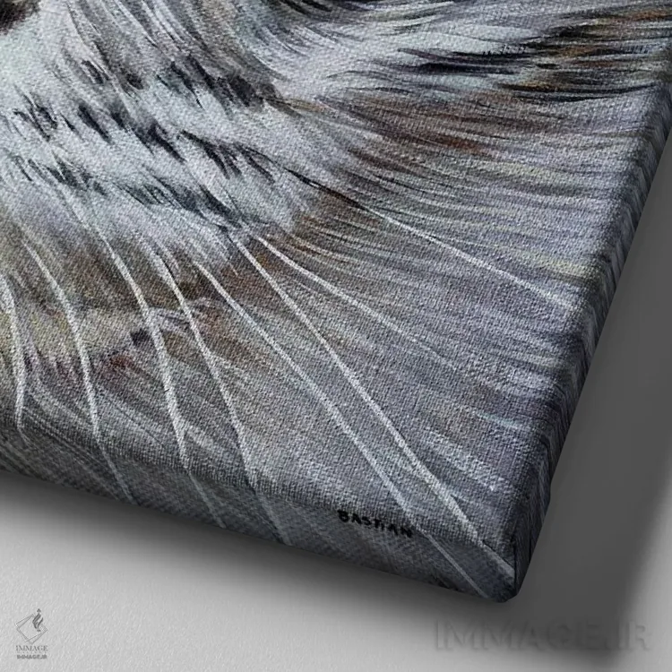 تابلو مایلو (اسم خاص) اثر کلارا باستین - نمای نزدیک بافت بوم