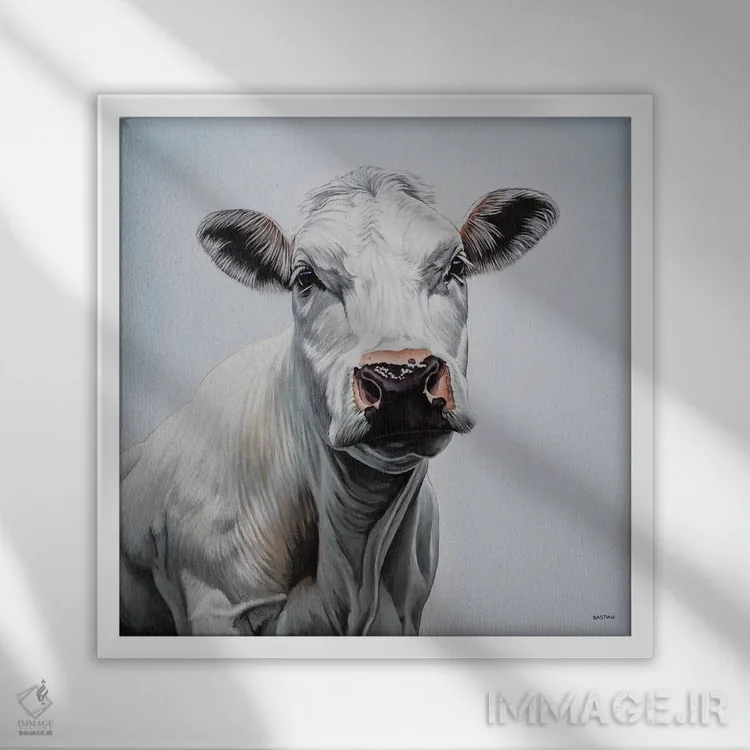 تابلو بلانش (اسم خاص) اثر کلارا باستین - نمای قابدار سفید