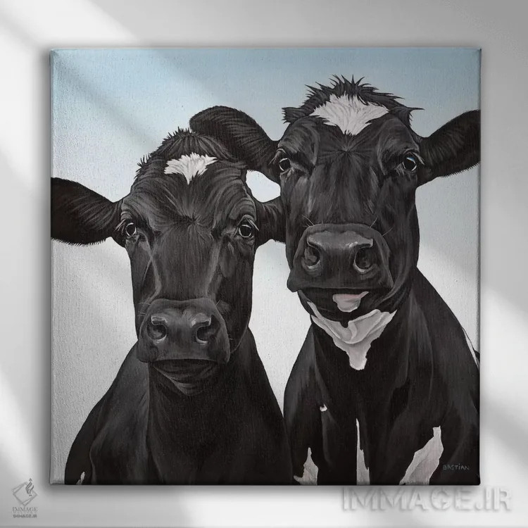 تابلو خواهران اثر کلارا باستین - نمای روبهرو روی دیوار