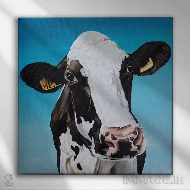 تابلو گاو ۲۹۴۰ اثر کلارا باستین - نمای روبهرو روی دیوار