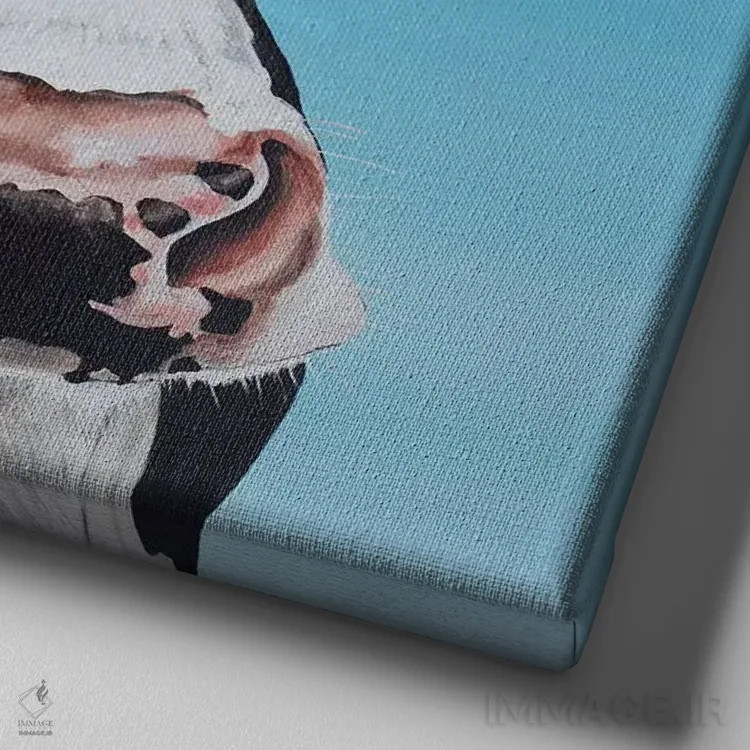 تابلو گاو ۲۹۴۰ اثر کلارا باستین - نمای نزدیک بافت بوم