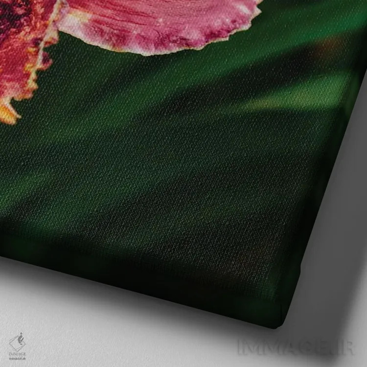 تابلو باغ سوسن روز ۱۳ اثر بثانی یانگ - نمای نزدیک بافت بوم