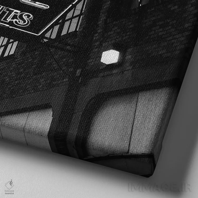 تابلو مرکز شهر اوکلاهما سیتی ۲ اثر بثانی یانگ - نمای نزدیک بافت بوم