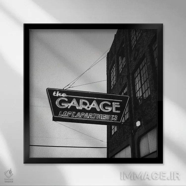 تابلو مرکز شهر اوکلاهما سیتی ۲ اثر بثانی یانگ - نمای قابدار مشکی