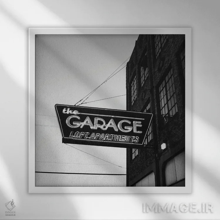 تابلو مرکز شهر اوکلاهما سیتی ۲ اثر بثانی یانگ - نمای قابدار سفید