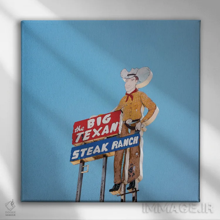تابلو تکزاسی بزرگ اثر بثانی یانگ - نمای روبهرو روی دیوار