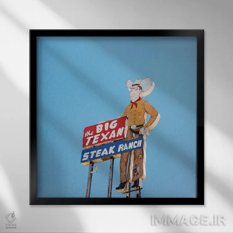 تابلو تکزاسی بزرگ اثر بثانی یانگ - نمای قابدار مشکی