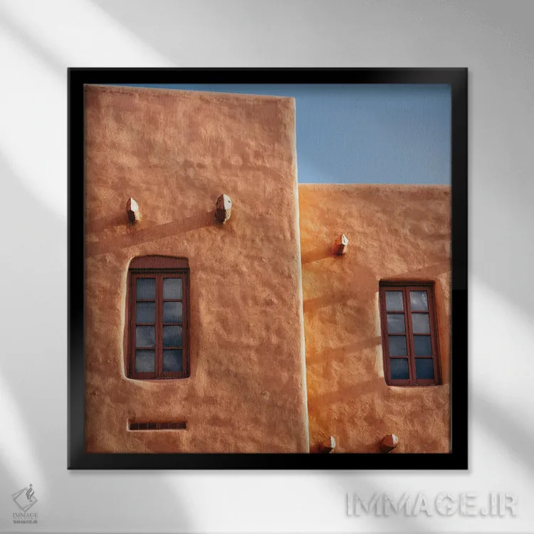 تابلو معماری سانتافه ۳ اثر بثانی یانگ - نمای قابدار مشکی