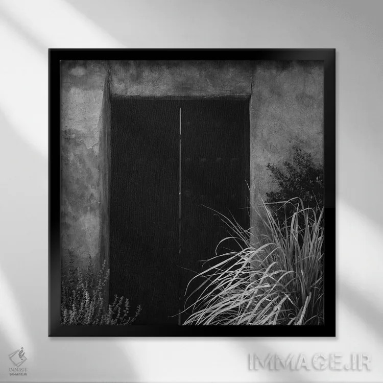 تابلو معماری سانتافه ۱۲ اثر بثانی یانگ - نمای قابدار مشکی