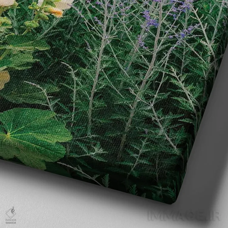 تابلو گلهای سانتافه اثر بثانی یانگ - نمای نزدیک بافت بوم