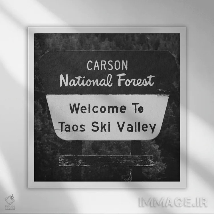 تابلو دره اسکی تائوس ۲ اثر بثانی یانگ - نمای قابدار سفید