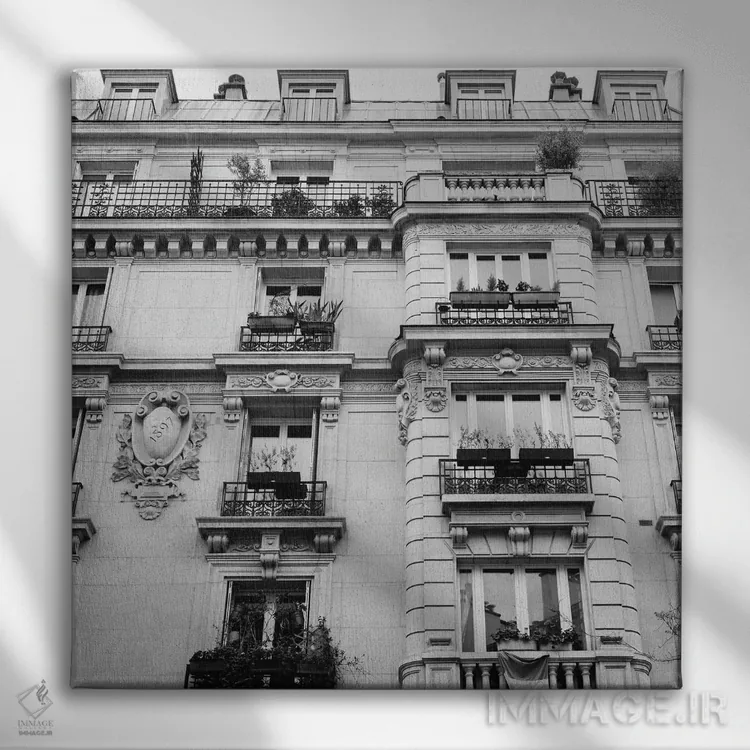 تابلو معماری پاریس اثر بثانی یانگ - نمای روبهرو روی دیوار