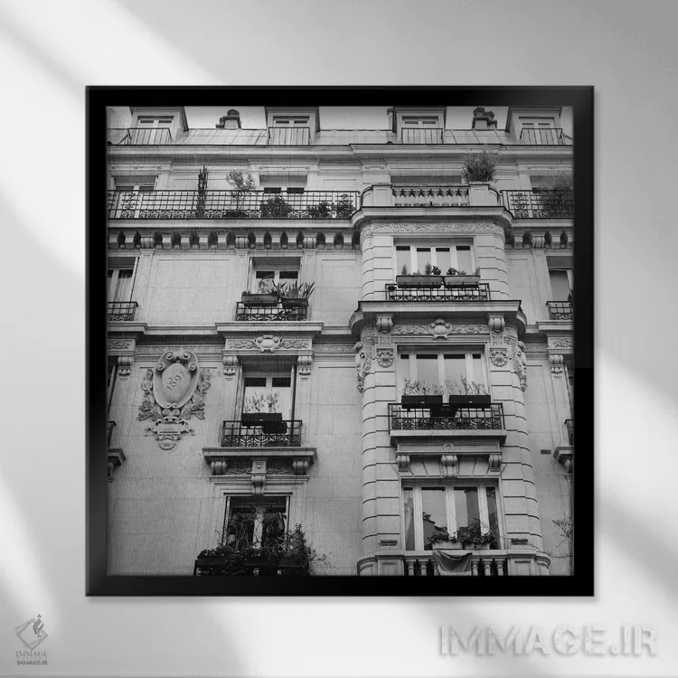 تابلو معماری پاریس اثر بثانی یانگ - نمای قابدار مشکی