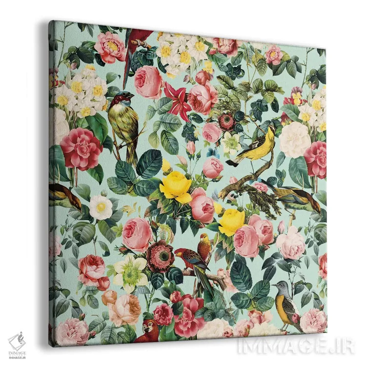 تابلو گل و پرنده III اثر برجو کورکمازیورک - نمای پرسپکتیو محصول