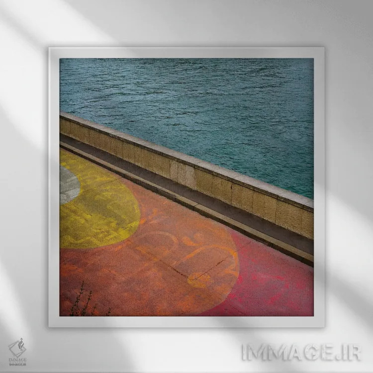 تابلو رود سن ۳ اثر بثانی یانگ - نمای قابدار سفید