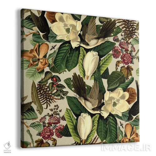 تابلو گلها و پرندگان XXI-II اثر برجو کورکمازیورک - نمای پرسپکتیو محصول