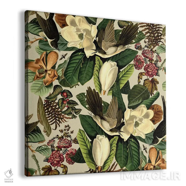 تابلو گلها و پرندگان XXI-II اثر برجو کورکمازیورک - نمای پرسپکتیو محصول