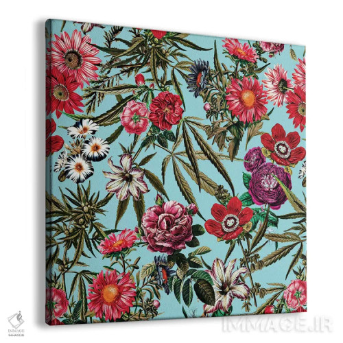 تابلو طرح گل و ماریجوانا II اثر برجو کورکمازیورک - نمای پرسپکتیو محصول