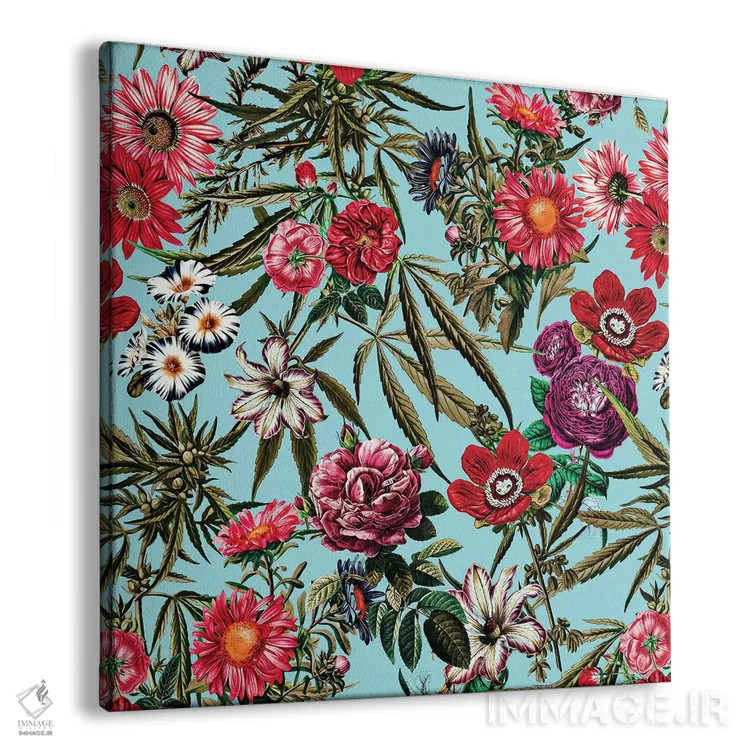 تابلو طرح گل و ماریجوانا II اثر برجو کورکمازیورک - نمای پرسپکتیو محصول