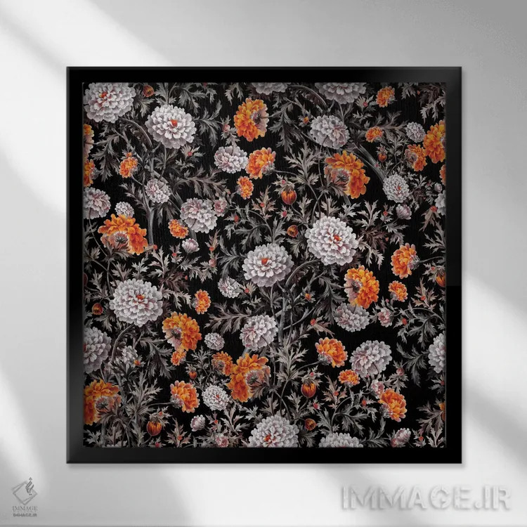 تابلو باغ عجیب و غریب اثر برجو کورکمازیورک - نمای قابدار مشکی