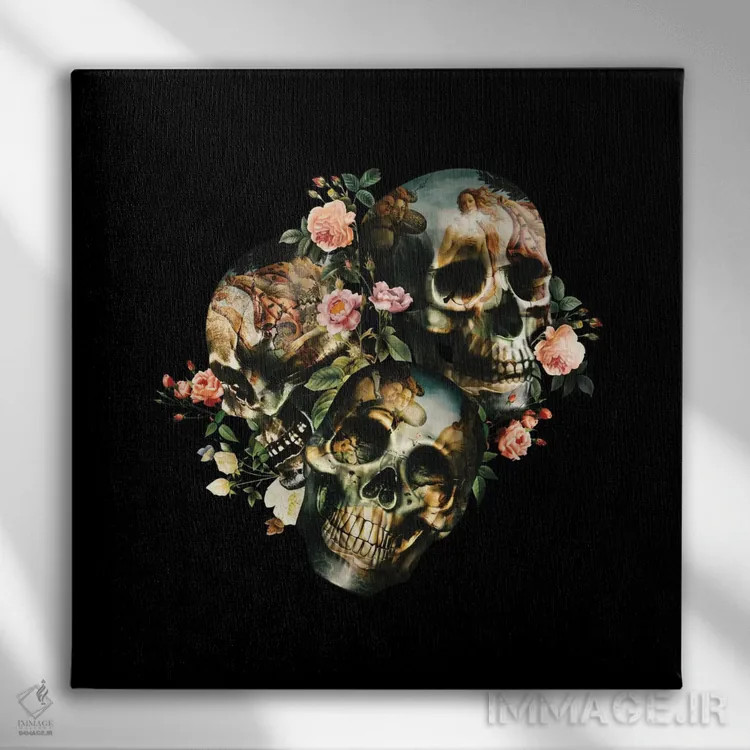 تابلو جمجمه و ونوس اثر برجو کورکمازیورک - نمای روبهرو روی دیوار
