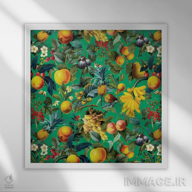 تابلو طرح میوه اثر برجو کورکمازیورک - نمای قابدار سفید
