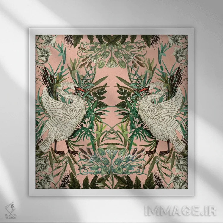 تابلو قوی عاشقانه اثر برجو کورکمازیورک - نمای قابدار سفید