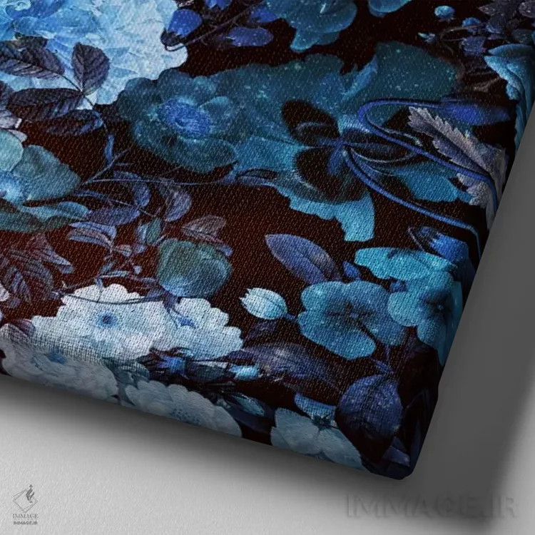 تابلو جمجمه و گلها اثر برجو کورکمازیورک - نمای نزدیک بافت بوم