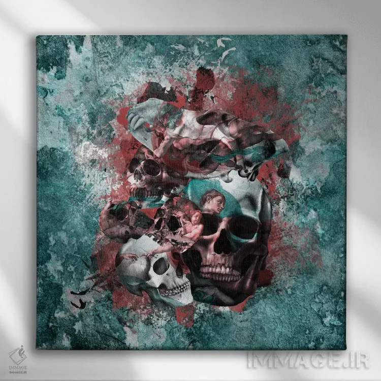 تابلو آفرینش آدم (نقاشی معنویتی) اثر برجو کورکمازیورک - نمای روبهرو روی دیوار