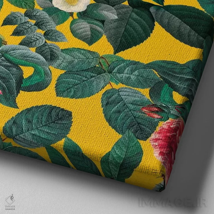 تابلو گیاهی تابستانی شماره ۲ اثر برجو کورکمازیورک - نمای نزدیک بافت بوم