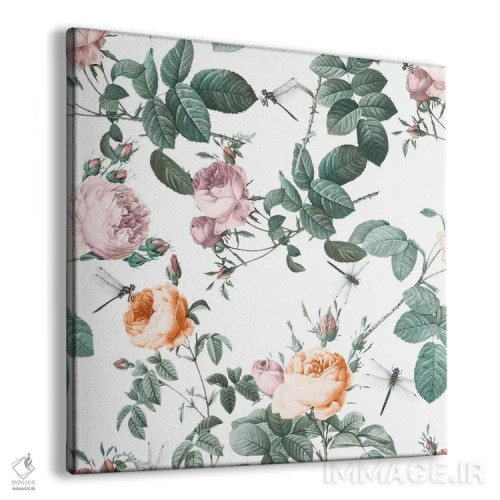 تابلو گلها و سنجاقکها اثر برجو کورکمازیورک - نمای پرسپکتیو محصول