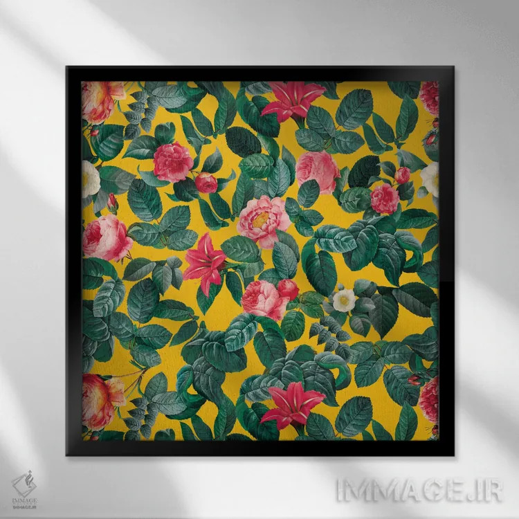 تابلو گیاهی تابستانی شماره ۲ اثر برجو کورکمازیورک - نمای قابدار مشکی