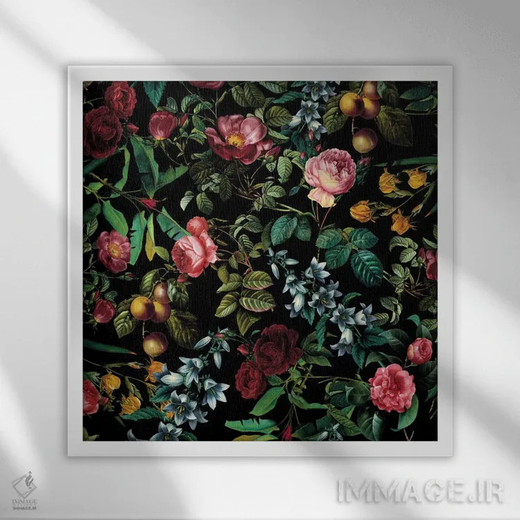 تابلو جنگل گرمسیری شماره ۳ اثر برجو کورکمازیورک - نمای قابدار سفید