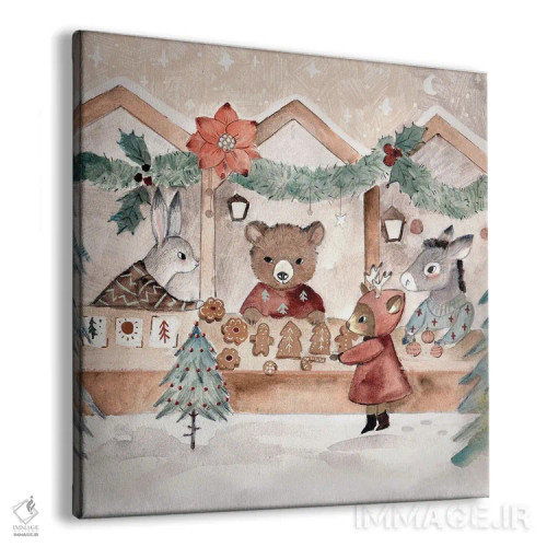 تابلو بازار کریسمس اثر برنادت اوربانویک - نمای پرسپکتیو محصول