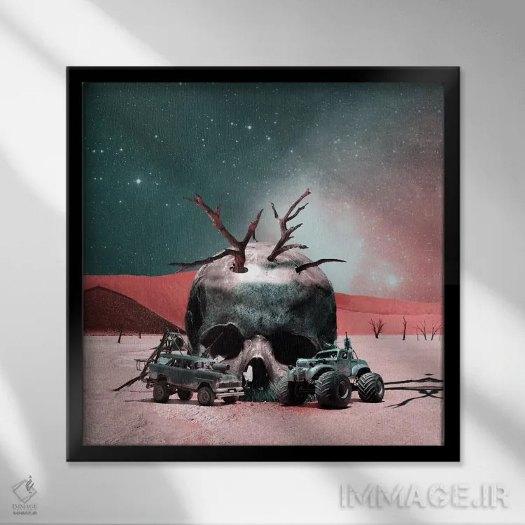 تابلو اقامتگاه جمجمه اثر برجو کورکمازیورک - نمای قابدار مشکی