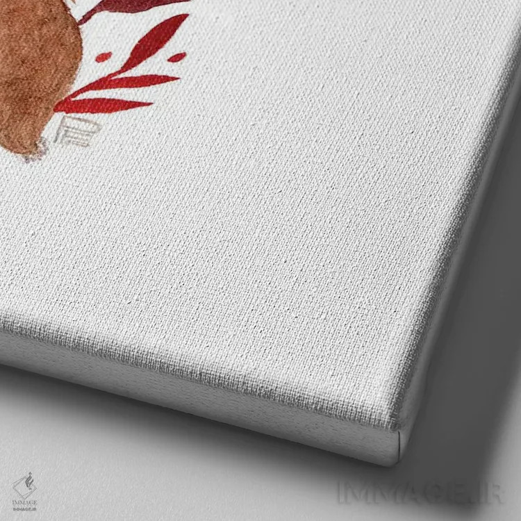 تابلو خرس تنها اثر برنادت اوربانویک - نمای نزدیک بافت بوم