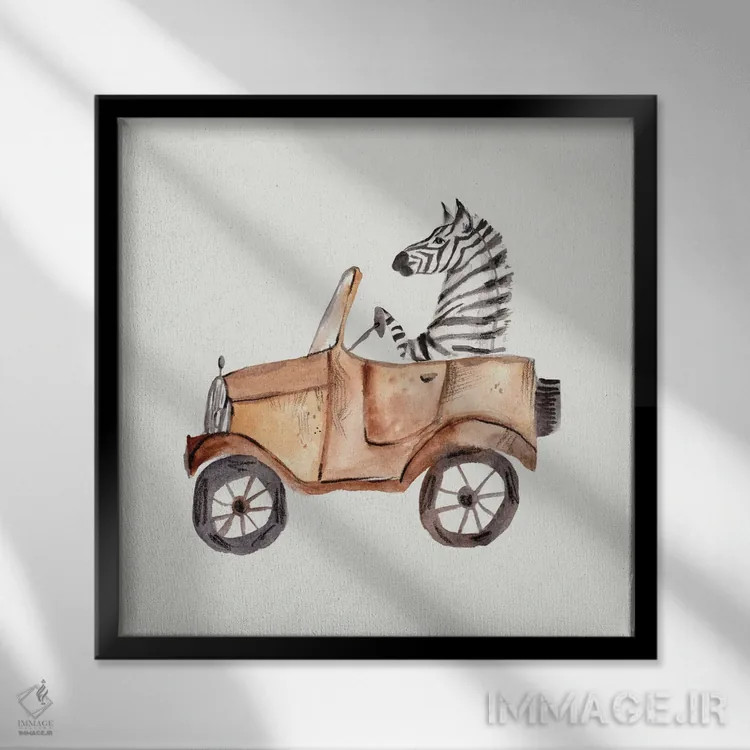 تابلو مجموعه آفریقا اثر برنادت اوربانویک - نمای قابدار مشکی