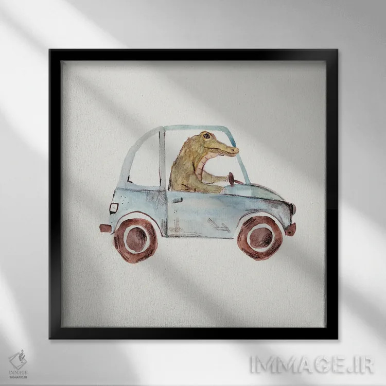 تابلو مجموعه آفریقا اثر برنادت اوربانویک - نمای قابدار مشکی