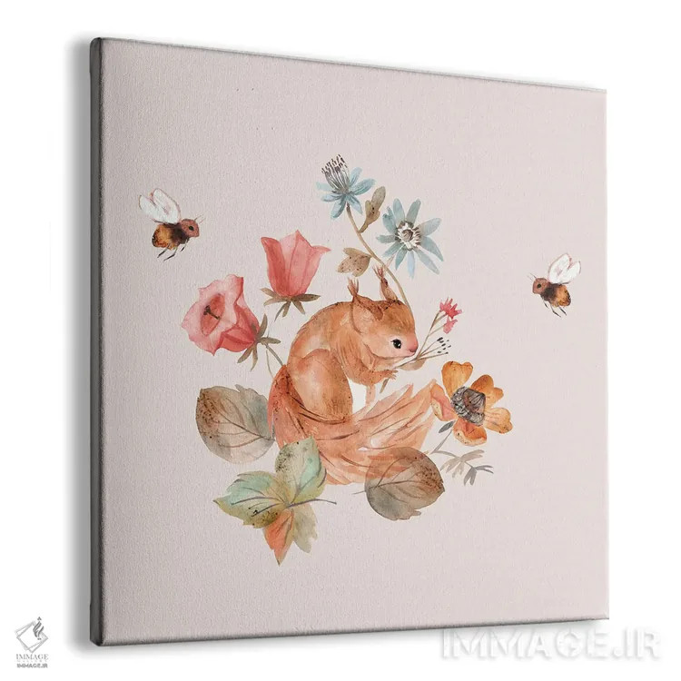 تابلو عصر آفتابی با سنجاب اثر برنادت اوربانویک - نمای پرسپکتیو محصول