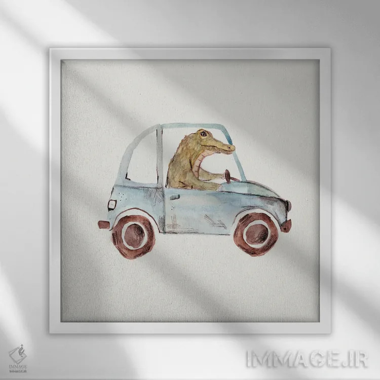 تابلو مجموعه آفریقا اثر برنادت اوربانویک - نمای قابدار سفید