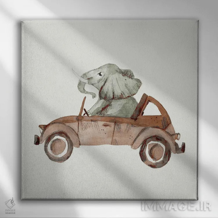 تابلو مجموعه آفریقا اثر برنادت اوربانویک - نمای روبهرو روی دیوار