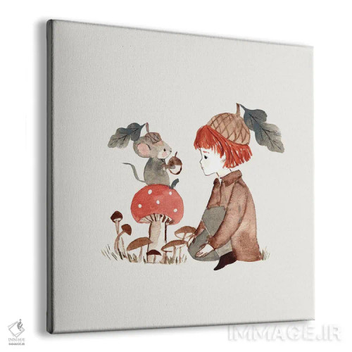 تابلو دوستان بلوطی اثر برنادت اوربانویک - نمای پرسپکتیو محصول