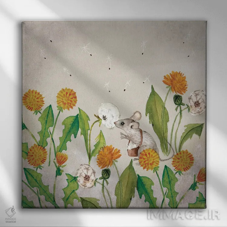 تابلو برداشت قاصدک اثر برنادت اوربانویک - نمای روبهرو روی دیوار